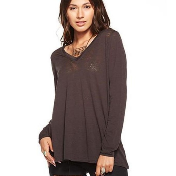 CHASER Open Back Flounce Top Union Black - Picture 2 of 2